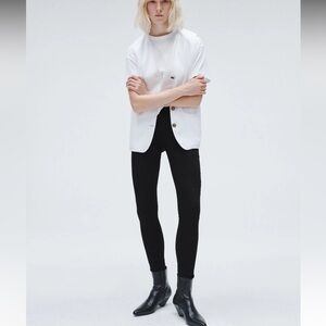 Rag & Bone Nina High Rise Skinny Jeans Black Stretch Denim Size 24 Women's